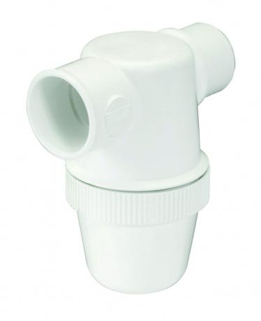 Siphon pour lavabo D. 40 mm, NF, plastique blanc