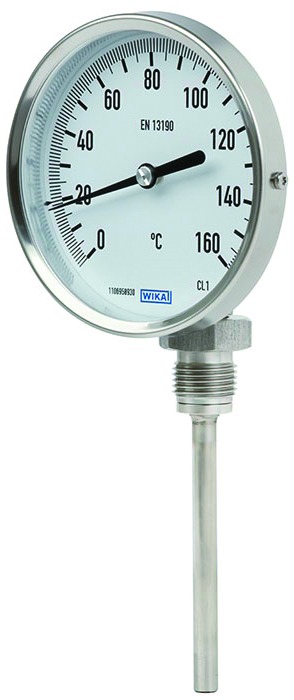 THERMOMETRE CHAUFFAGE EQUERRE A LIQUIDE ROUGE PLONGE 60 MM CGR